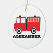 Personalized Red Fire Truck Keramik Ornament (Links)