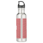 Personalized Red Gingham Pattern & Custom Name Edelstahlflasche (Rückseite)