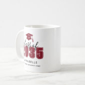 Personalized Red Graduation Kaffeetasse (Vorderseite Links)