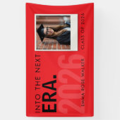Personalized Red Graduation Photo Banner 2026 (Vertikal)