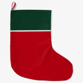 Personalized Red & Green Guest Großer Weihnachtsstrumpf (Vorderseite)