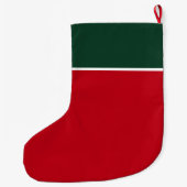 Personalized Red & Green Guest Großer Weihnachtsstrumpf (Rückseite)