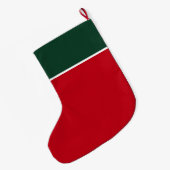 Personalized Red & Green Guest Großer Weihnachtsstrumpf (Rückseite (Hängend))