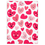 Personalized Red Heart Happy Valentine’s Day Lover Klemmbrett (Rückseite)