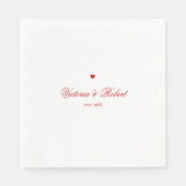 Personalized Red Heart Serviette (Vorderseite)