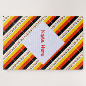 Personalized Red Name Germany Flag Tiled Puzzle (Horizontal)