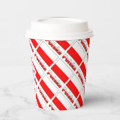 Personalized Red Name Polska Flag Tiled Party Pappbecher (Links)