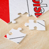 Personalized Red Name Polska Flag Tiled Puzzle (Seite)