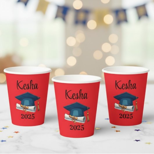 Personalized Red Party Glasses & Accessories  Pappbecher