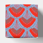 Personalized Red Peacock Feather Favor Box Geschenkschachtel (Oben)