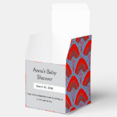 Personalized Red Peacock Feather Favor Box Geschenkschachtel (Geöffnet)