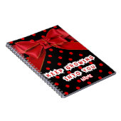 Personalized Red Polka Dot Motivational Notizblock (Rechte Seite)