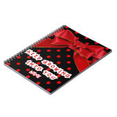 Personalized Red Polka Dot Motivational Notizblock (Linke Seite)