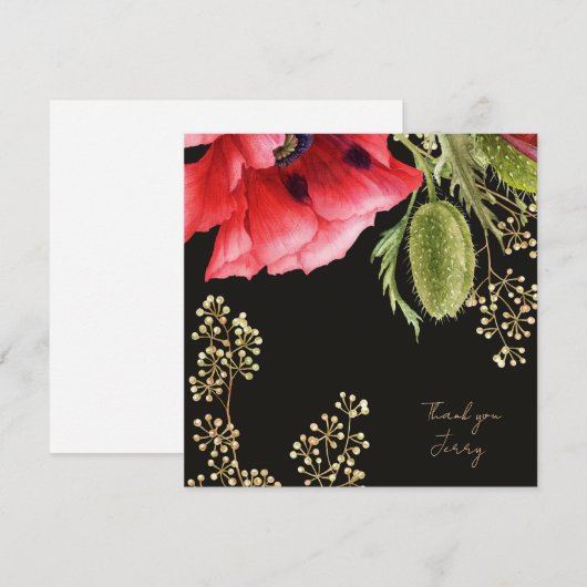 Personalized Red Poppy (Vorne/Hinten)