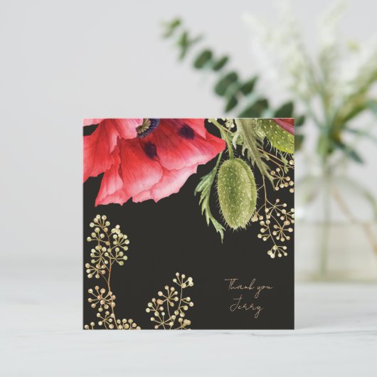 Personalized Red Poppy (Stehend Vorderseite)