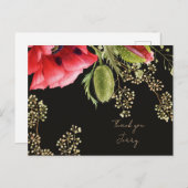 Personalized Red Poppy Postkarte (Vorne/Hinten)