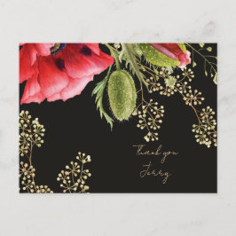 Personalized Red Poppy Postkarte