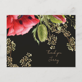 Personalized Red Poppy Postkarte