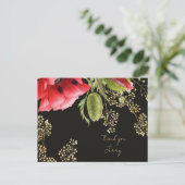 Personalized Red Poppy Postkarte (Stehend Vorderseite)