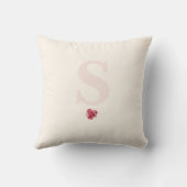 Personalized Red Rose Throw Pillow Elegant Kissen (Rückseite)