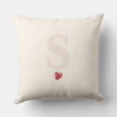 Personalized Red Rose Throw Pillow Elegant Kissen (Rückseite)