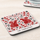 Personalized Red Squirrels in the Forest Getränkeuntersetzer