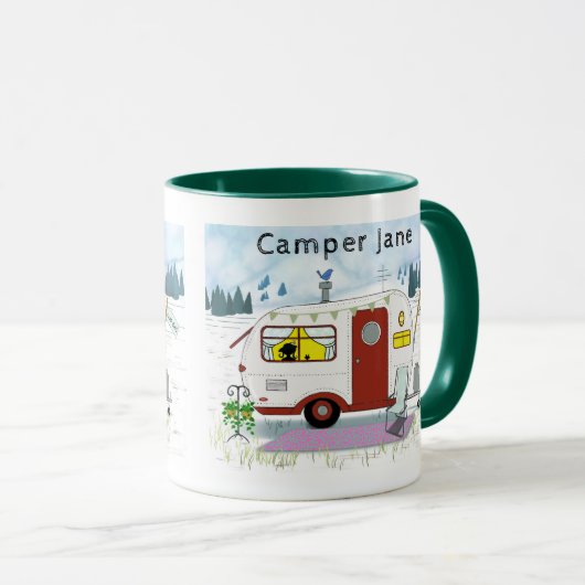 Personalized Red Trailer  Mug Tasse (VorderseiteRechts)