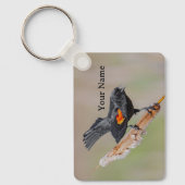 Personalized Red-Winged Blackbird Keychain Schlüsselanhänger (Vorderseite)