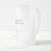 Personalized Redneck Champagne Pink Mattglas Bierglas (VorderseiteRechts)