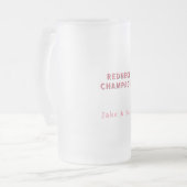 Personalized Redneck Champagne Pink Mattglas Bierglas (Vorderseite Links)