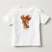Personalized Reindeer Christmas Youth Shirt (Vorderseite)