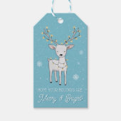 Personalized Reindeer Merry Bright Christmas Geschenkanhänger (Vorderseite)