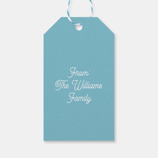 Personalized Reindeer Merry Bright Christmas Geschenkanhänger (Rückseite)