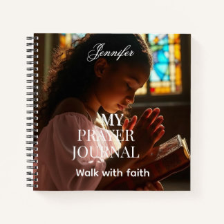 Personalized Religious photo prayer journal Notizblock