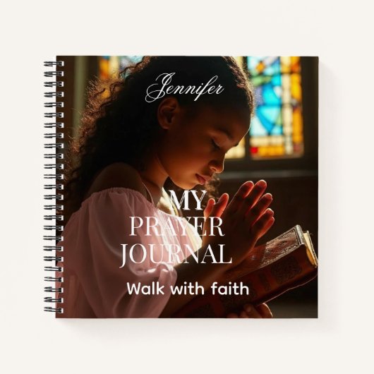 Personalized Religious photo prayer journal Notizblock (Vorderseite)