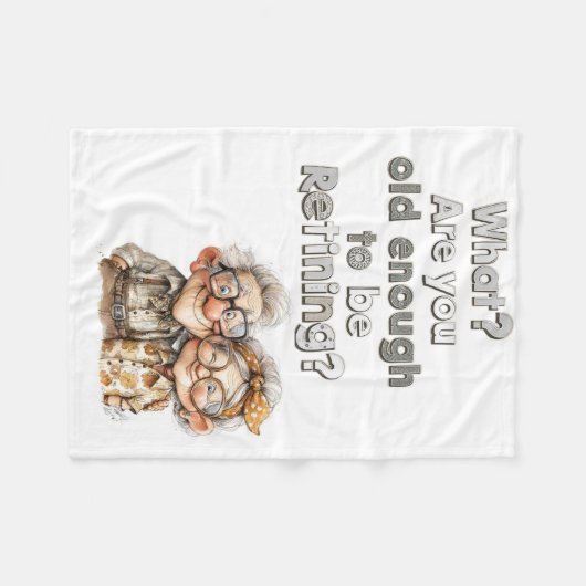 Personalized Retirement Gift, Cozy Custom Fleecedecke (Vorderseite (Horizontal))