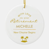 Personalized Retirement New Chapter Begins Keramik Ornament (Vorne)