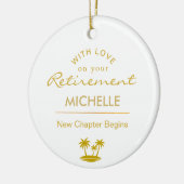 Personalized Retirement New Chapter Begins Keramik Ornament (Links)