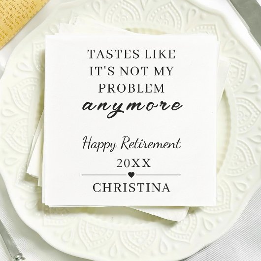 Personalized Retirement Party Decor Retired 2026 Serviette