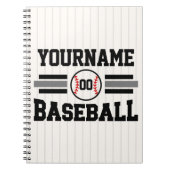 Personalized Retro Baseball Player NAME Team Notizblock (Vorderseite)