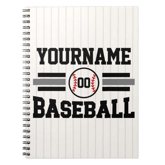 Personalized Retro Baseball Player NAME Team Notizblock (Vorderseite)