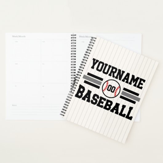 Personalized Retro Baseball Player NAME Team Planer (Anzeige)