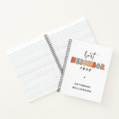 Personalized Retro Best Neighbor Ever Cute Notizblock (Innenseite)