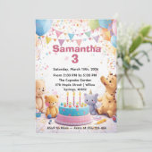 Personalized Retro Birthday Invitation Einladung (Stehend Vorderseite)