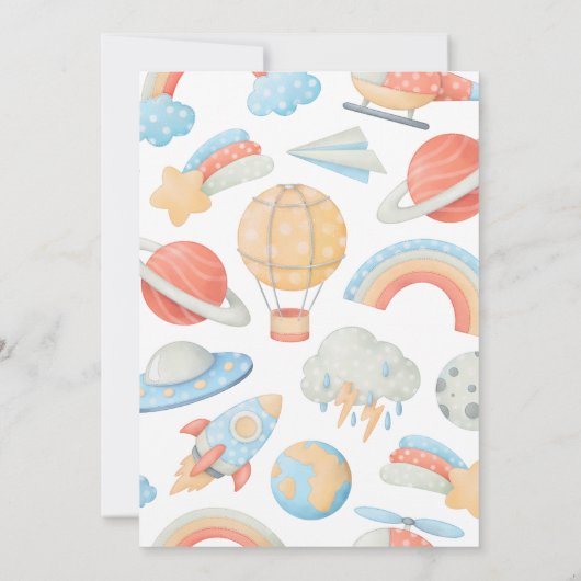 Personalized Retro Birthday Invitation Einladung (Rückseite)