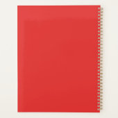 Personalized Retro Christmas Floral Stationery Planer (Rückseite)