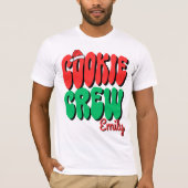 Personalized Retro Cookie Crew Christmas Matching T-Shirt (Vorderseite)