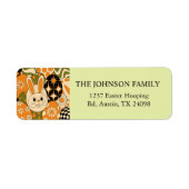 Personalized Retro Easter Return Address Label (Vorne)