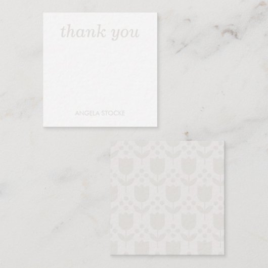 Personalized Retro Flower Mitteilungskarte (Vorne/Hinten)