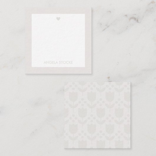 Personalized Retro Flower Mitteilungskarte (Vorne/Hinten)